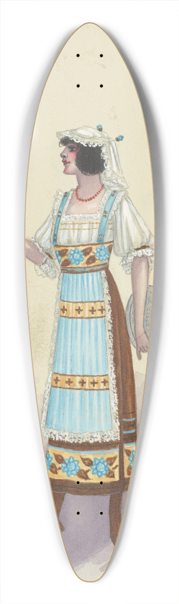 Will R. Barnes - A8-Corsican Beauties-Act II 39.3 inch art pintail longboard deck