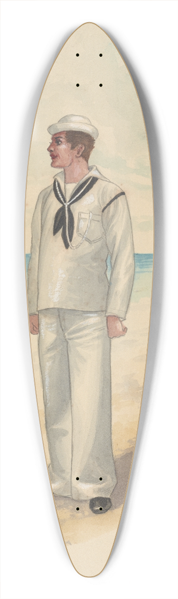 Will R. Barnes - Act I-12 U.S. Sailors 39.3 inch art pintail longboard deck