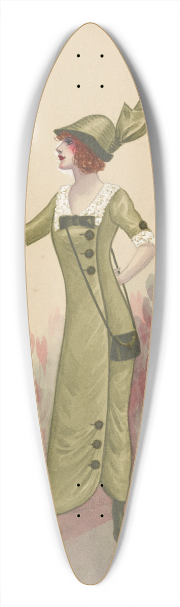 Will R. Barnes - Act I-Adelaide 39.3 inch art pintail longboard deck