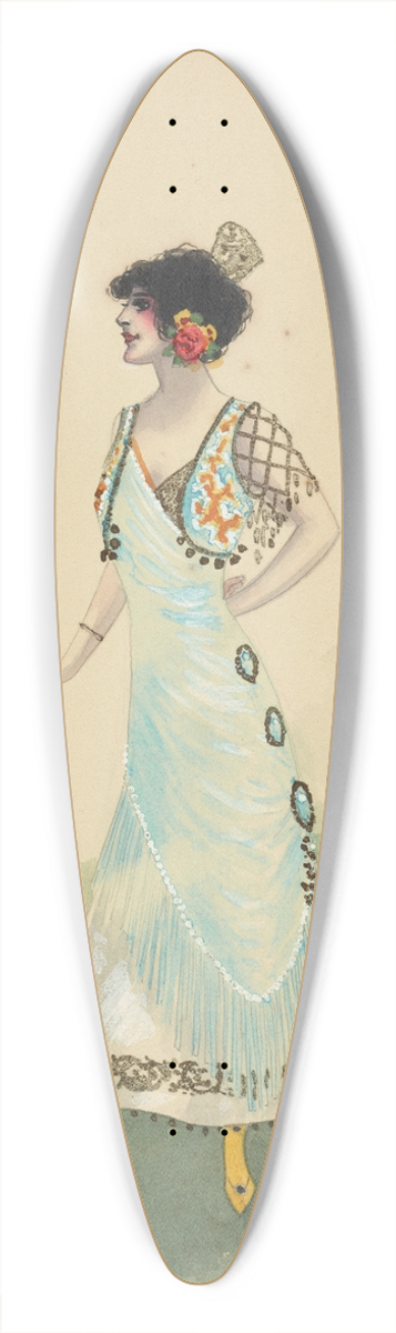 Will R. Barnes - Act I-Allores 39.3 inch art pintail longboard deck