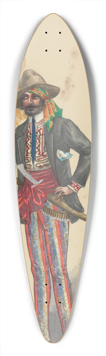 Will R. Barnes - Act I-Brigado 39.3 inch art pintail longboard deck