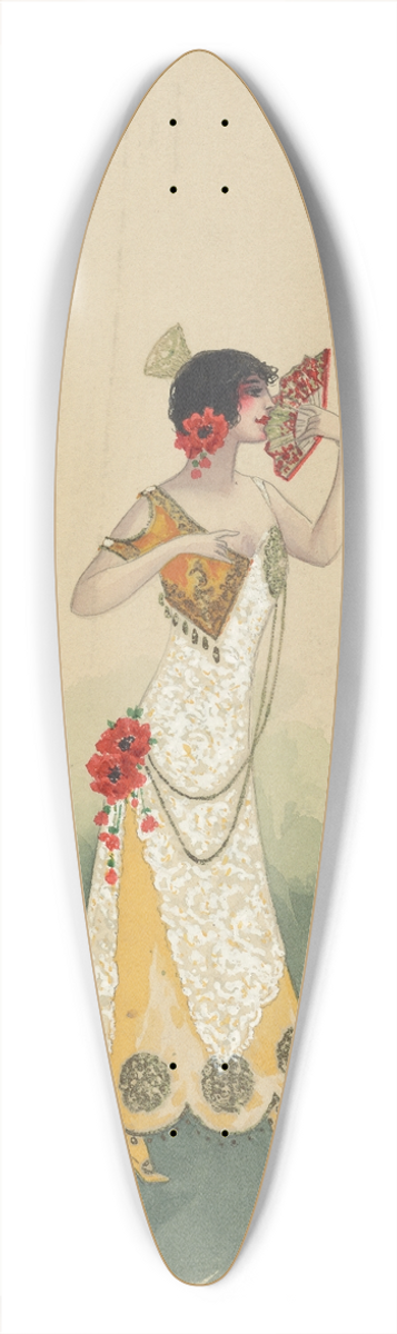 Will R. Barnes - Act I-Olivia 39.3 inch art pintail longboard deck