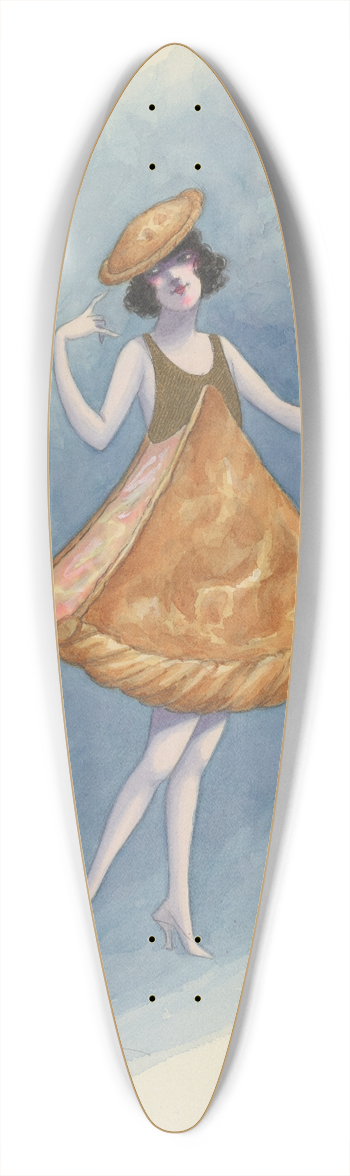 Will R. Barnes - Apple Pie 39.3 inch art pintail longboard deck