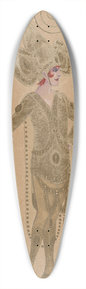 Will R. Barnes - C-Golden Man 39.3 inch art pintail longboard deck
