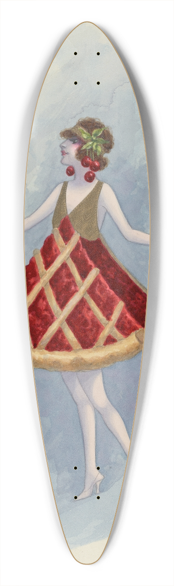 Will R. Barnes - Cherry Pie 39.3 inch art pintail longboard deck