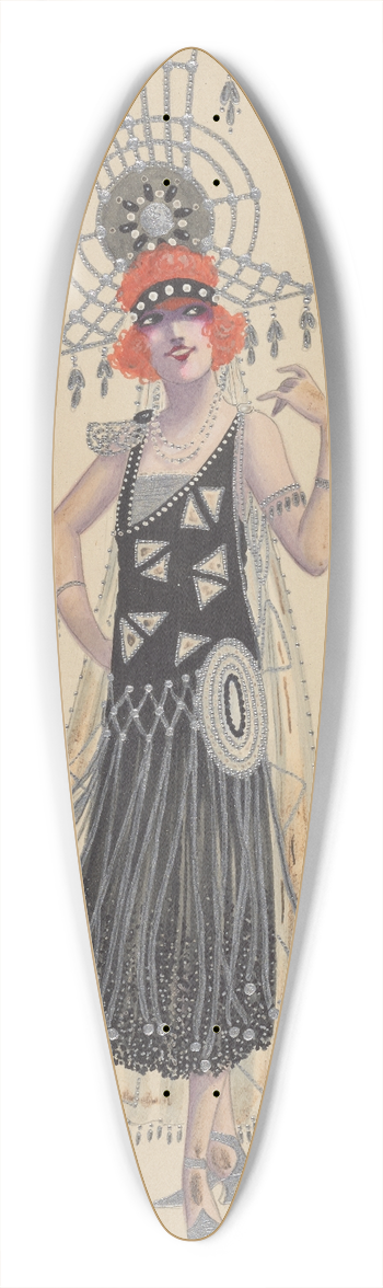 Will R. Barnes - Court Lady 39.3 inch art pintail longboard deck