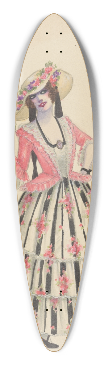 Will R. Barnes - Dapper men 39.3 inch art pintail longboard deck