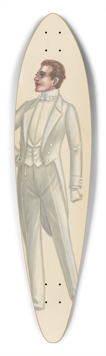 Will R. Barnes - Dapper men 39.3 inch art pintail longboard deck