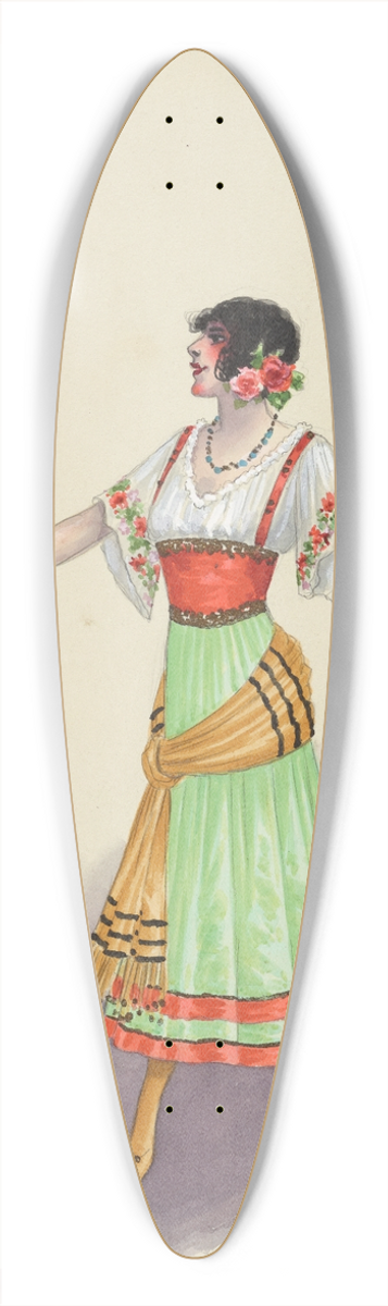 Will R. Barnes - Lola-Act II 39.3 inch art pintail longboard deck