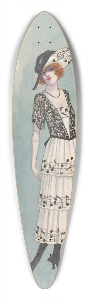 Will R. Barnes - Melodyland-Girls 39.3 inch art pintail longboard deck