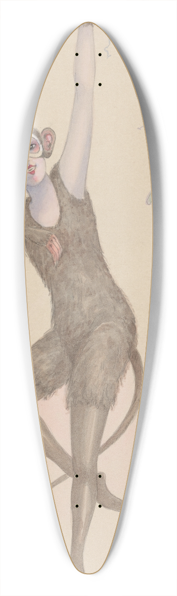 Will R. Barnes - Monkey 39.3 inch art pintail longboard deck