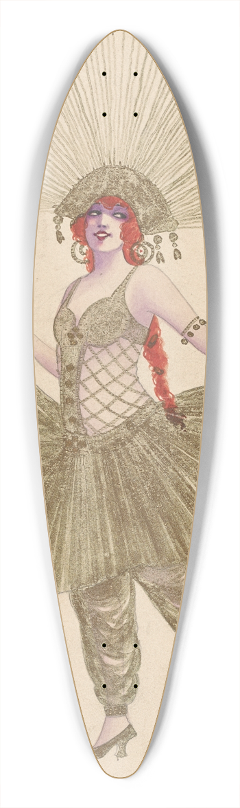 Will R. Barnes - No. 3 Rainbows Sets-Golden Girl 39.3 inch art pintail longboard deck