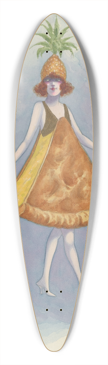 Will R. Barnes - Pineapple Pie 39.3 inch art pintail longboard deck
