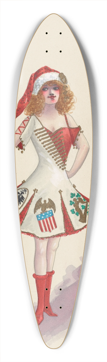 Will R. Barnes - Ponies-Act III 39.3 inch art pintail longboard deck