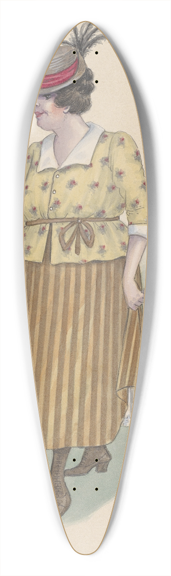 Will R. Barnes - The House Wife 39.3 inch art pintail longboard deck