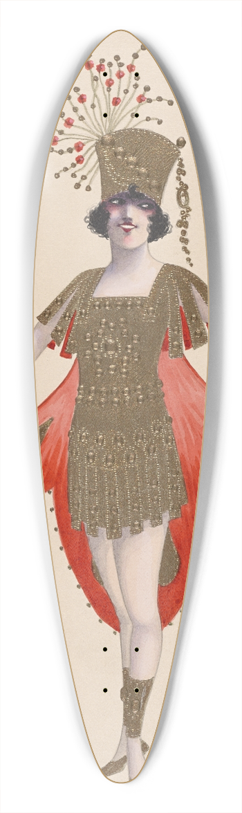 Will R. Barnes - Untitled 39.3 inch art pintail longboard deck