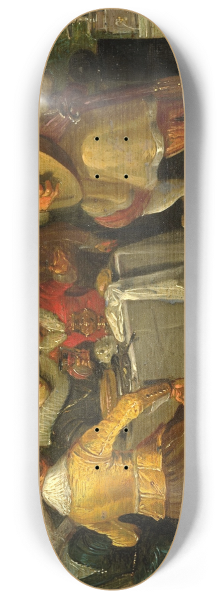 Dirck Hals - An Outdoor Party 8.25 inch art skate deck