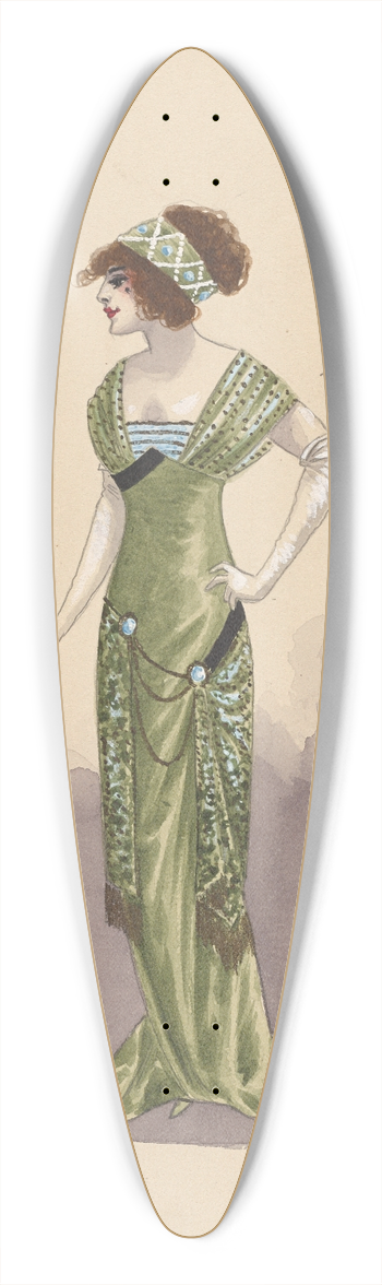 Will R. Barnes - untitled 39.3 inch art pintail longboard deck