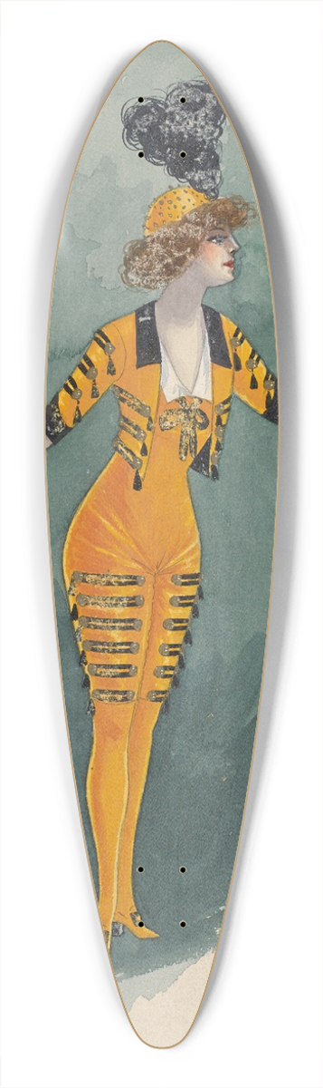 Will R. Barnes - untitled 39.3 inch art pintail longboard deck