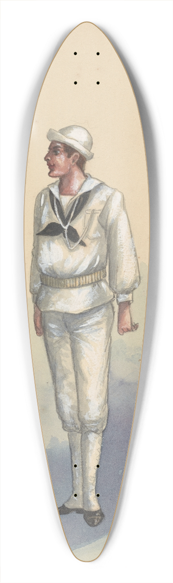 Will R. Barnes - U.S. Sailors 39.3 inch art pintail longboard deck