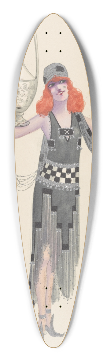 Will R. Barnes - Wine Girls 39.3 inch art pintail longboard deck