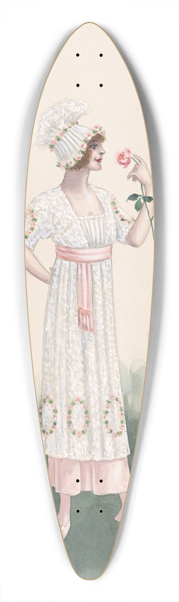 Will R. Barnes - Womans costume 39.3 inch art pintail longboard deck