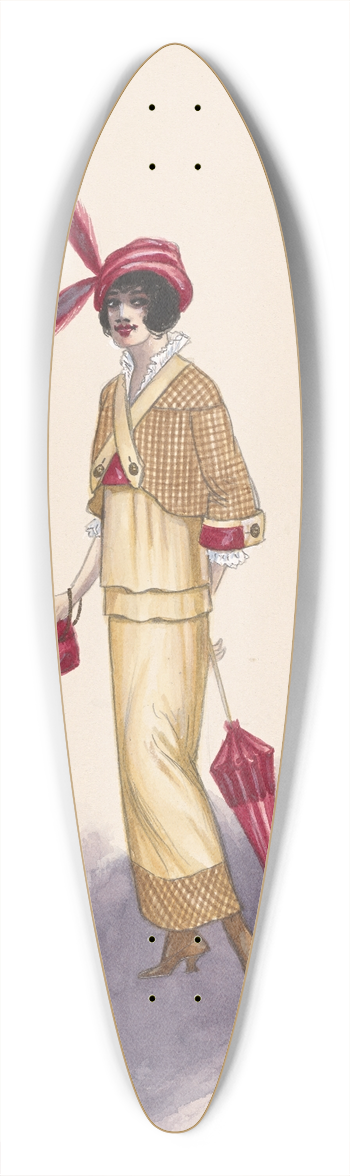 Will R. Barnes - Womans costume 39.3 inch art pintail longboard deck