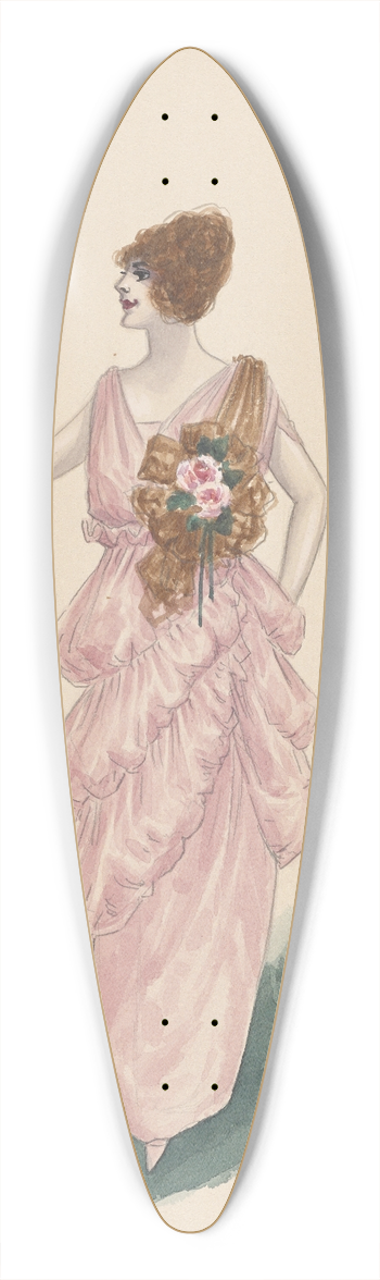 Will R. Barnes - Womans costume 39.3 inch art pintail longboard deck