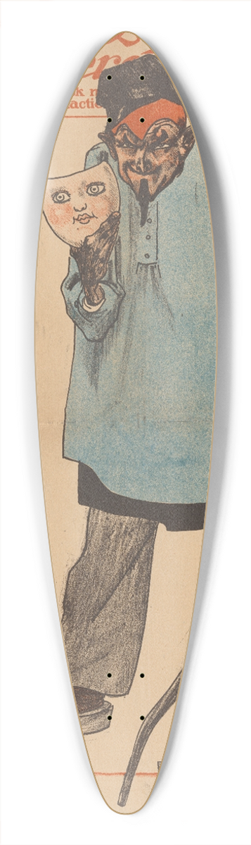 Willy Sluiter - De Bossche carnaval afgeschaft 39.3 inch art pintail longboard deck