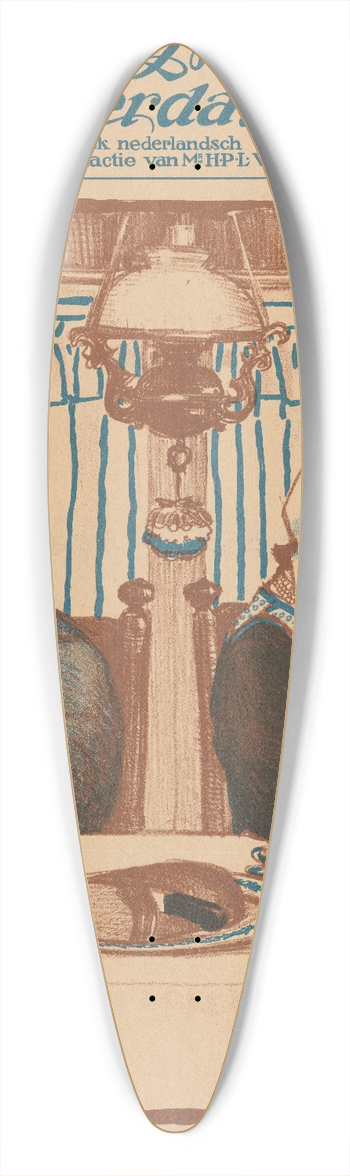 Willy Sluiter - Nederland en Posthuma 39.3 inch art pintail longboard deck