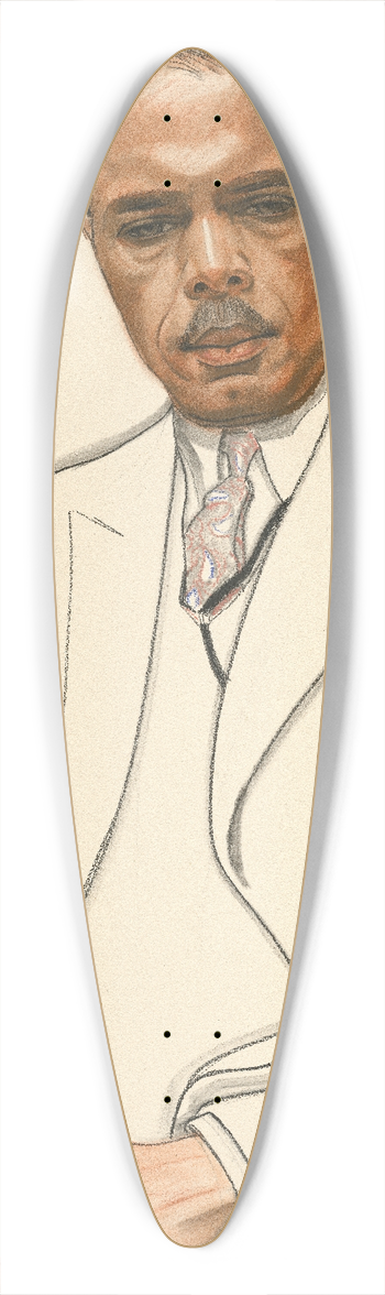 Winold Reiss - James Weldon Johnson 39.3 inch art pintail longboard deck