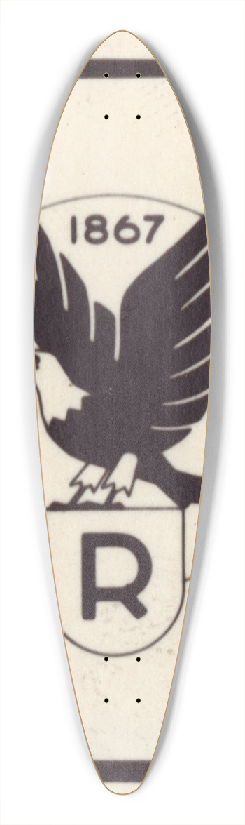 Winold Reiss - Logo for Ruppert Beer with eagle 39.3 inch art pintail longboard deck