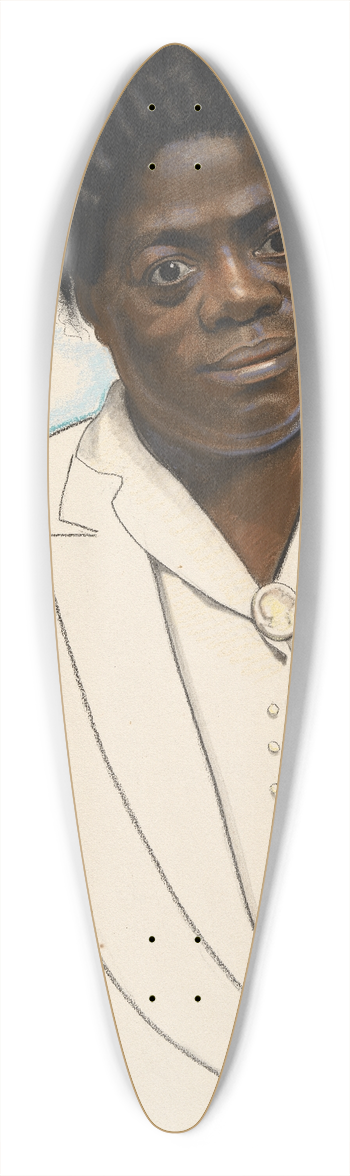 Winold Reiss - Mary McLeod Bethune 39.3 inch art pintail longboard deck
