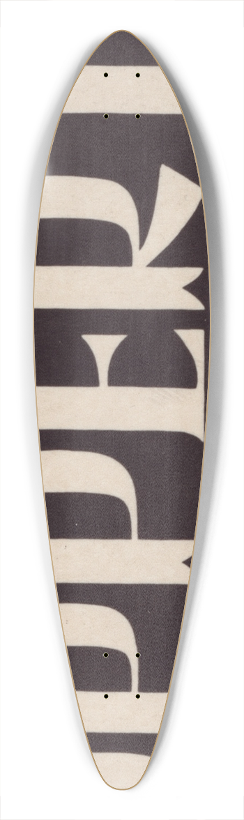 Winold Reiss - Stylized logo for Ruppert Beer 39.3 inch art pintail longboard deck