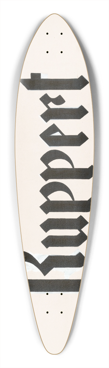 Winold Reiss - Typographical studies for Ruppert Beer 39.3 inch art pintail longboard deck