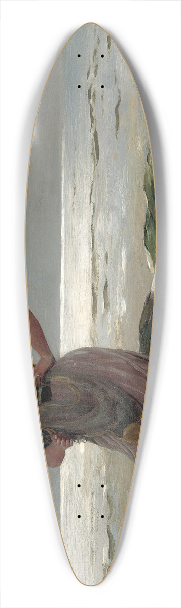 Winslow Homer - A Light on the Sea 39.3 inch art pintail longboard deck