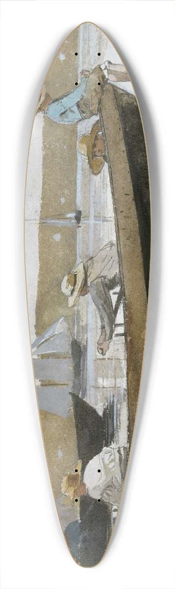 Winslow Homer - Boys in a Dory 39.3 inch art pintail longboard deck