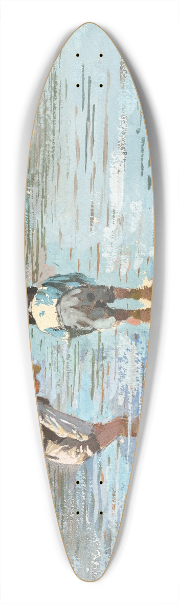 Winslow Homer - Boys Wading 39.3 inch art pintail longboard deck