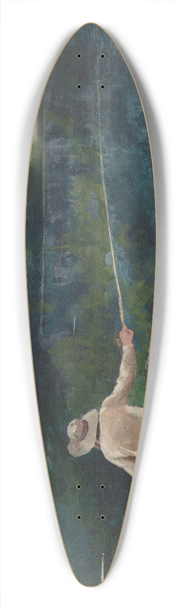 Winslow Homer - Casting, Number Two 39.3 inch art pintail longboard deck