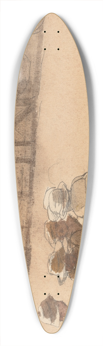 Winslow Homer - Four Boys on a Beach 39.3 inch art pintail longboard deck