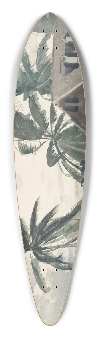 Winslow Homer - Hurricane, Bahamas 39.3 inch art pintail longboard deck