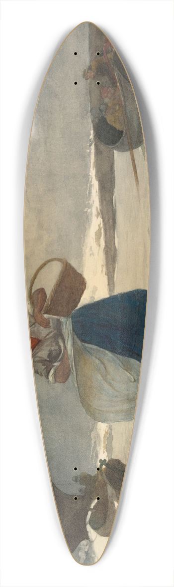 Winslow Homer - Inside the Bar 39.3 inch art pintail longboard deck