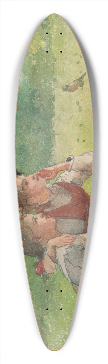 Winslow Homer - Listening To The Birds 39.3 inch art pintail longboard deck