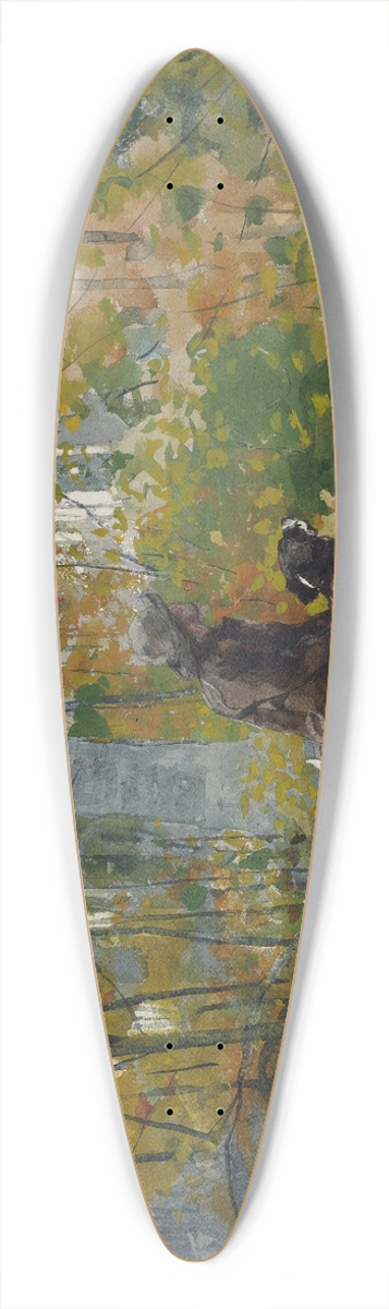 Winslow Homer - On the Trail 39.3 inch art pintail longboard deck