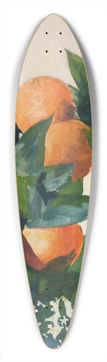Winslow Homer - Oranges on a Branch 39.3 inch art pintail longboard deck