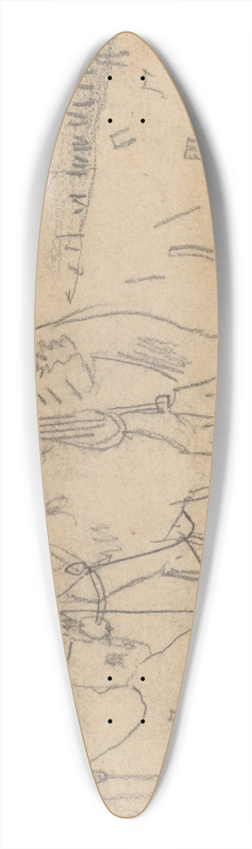 Winslow Homer - Tethered 39.3 inch art pintail longboard deck