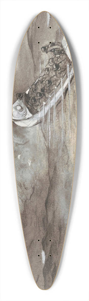 Winslow Homer - The Life Boat 39.3 inch art pintail longboard deck