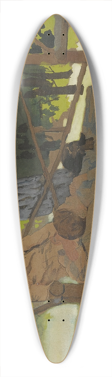 Winslow Homer - The Siesta 39.3 inch art pintail longboard deck