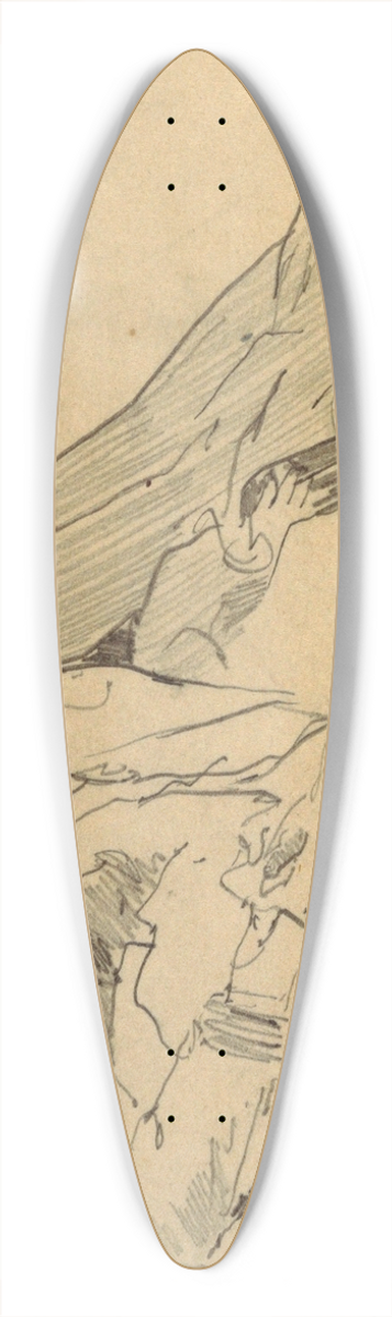 Winslow Homer - Three Figures 39.3 inch art pintail longboard deck