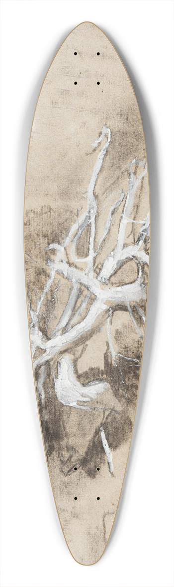 Winslow Homer - Tree Roots on a Hillside, Prouts Neck 39.3 inch art pintail longboard deck